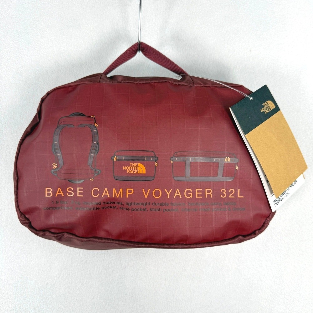 The North Face Base Camp Voyager Duffel 32L Sumac/Iron Brown - New - Picture 2 of 13